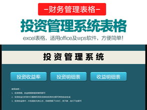 公司個人風(fēng)險投資管理系統(tǒng)Excel報表素材